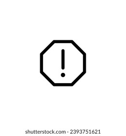 Warning icon vector illustration. outline icon for web, ui, and mobile apps