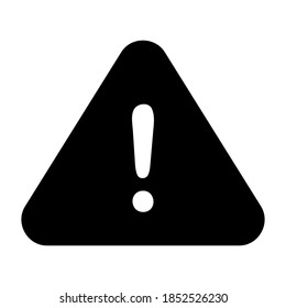 Warning icon vector illustration in solid style for any projects, use for website mobile app presentation