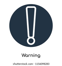 Warning icon vector isolated on white background, Warning transparent sign , symbols or elements in filled style