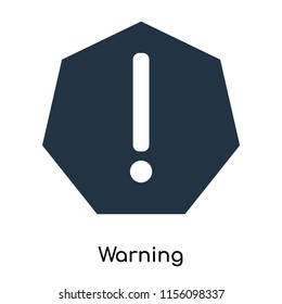 Warning icon vector isolated on white background, Warning transparent sign , symbols or elements in filled style