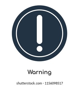 Warning icon vector isolated on white background, Warning transparent sign , symbols or elements in filled style