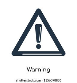 Warning icon vector isolated on white background, Warning transparent sign , symbols or elements in filled style