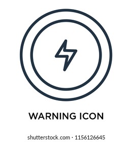 Warning icon vector isolated on white background, Warning transparent sign , line symbol or linear element design in outline style