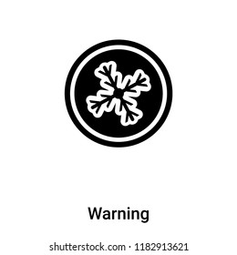 Warning icon vector isolated on white background, logo concept of Warning sign on transparent background, filled black symbol