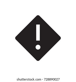 warning icon vector isolated on white background