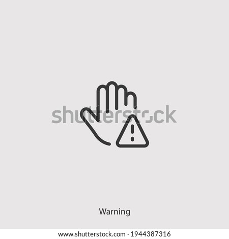 warning  icon vector isolated on white background