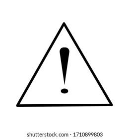 Warning icon vector modern design on white background