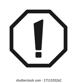 Warning icon vector modern design in trendy style for web site and mobile app.