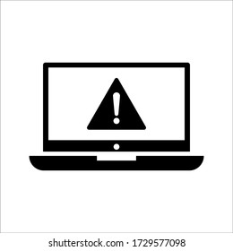Icono de advertencia diseño moderno en estilo moderno para sitio web y aplicación móvil en fondo blanco