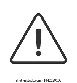 Warning icon vector modern design in trendy style for web site and mobile app on white background