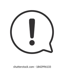 Icono de advertencia diseño moderno en estilo moderno para sitio web y aplicación móvil en fondo blanco