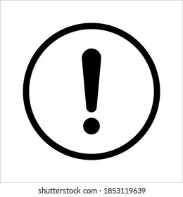 Icono de advertencia de diseño moderno en estilo de moda para sitio web y aplicación móvil sobre fondo blanco. modificable por color