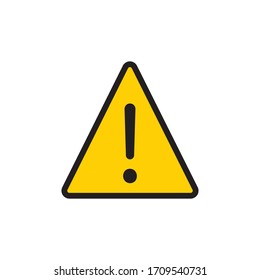 warning icon vector simple design