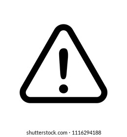 Warning icon vector icon. Simple element illustration. Warning symbol design. Can be used for web and mobile. - Shutterstock ID 1116294188