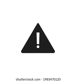 Warning icon vector. Simple warning sign