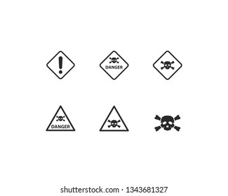 Warning icon vector template