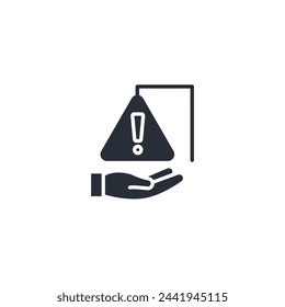warning icon. vector.Editable stroke.linear style sign for use web design,logo.Symbol illustration.