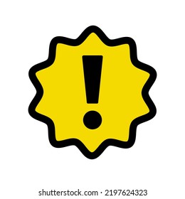 Warning icon with zigzag balloon. Danger sign. Warning alert. Vector.