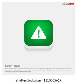 warning iconGreen Web Button - Free vector icon