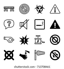 Warning Icons Set Set 16 Warning Stock Vector (Royalty Free) 713708461 ...