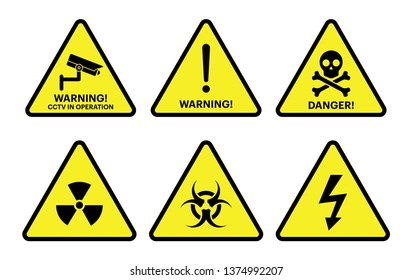 Warning Icons Web Business Use Stock Vector (Royalty Free) 1374992207 ...