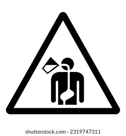 Warning Ingestion Hazard Symbol Sign, Vector Illustration, Isolate On White Background Label. EPS10