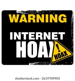Advertencia, engaño de Internet, Vector de pegatinas