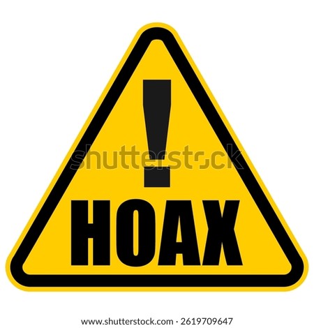 Warning, Internet Hoax, sticker vector