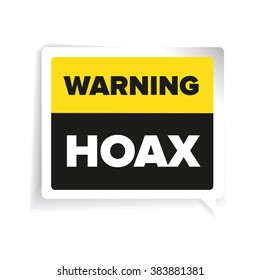 Warning Of Internet Hoax Vector