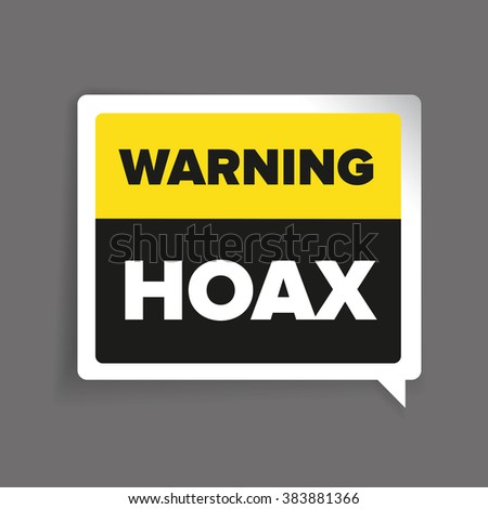 Warning of Internet Hoax vector