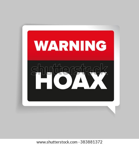 Warning of Internet Hoax vector