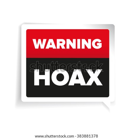 Warning of Internet Hoax vector