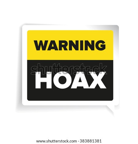 Warning of Internet Hoax vector