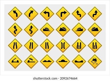 Warning and Intersections Signs in Indonesia