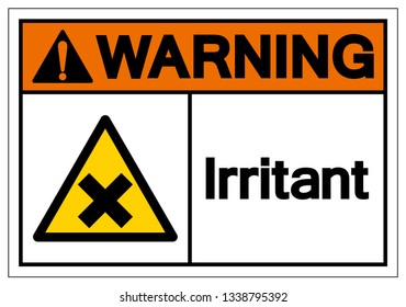 Warning Irritant Symbol Sign, Vector Illustration, Isolated On White Background Label .EPS10