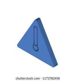 Warning isometric left top view 3D icon