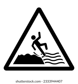 Warning Keep Off Slippery Rock Cause Fails Symbol Sign, Vector Illustration, Isolate On White Background Label. EPS10