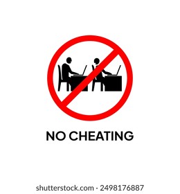 Warning labels, caution label or stickers that say "No cheating"