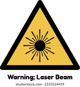 Warnlaserstrahl des iso7010-Zeichens