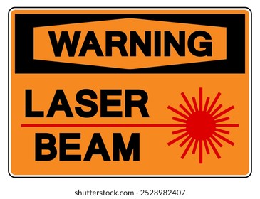 Warning Laser Beam Symbol Sign,Vector Illustration, Isolate On White Background Label.EPS10