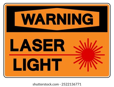 Warning Laser Light Symbol Sign,Vector Illustration, Isolate On White Background Label. EPS10