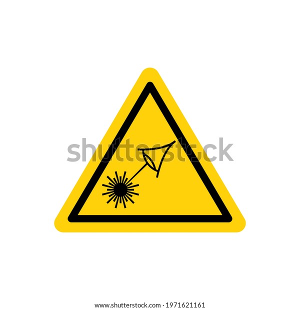 Warning Laser Shoot Eye Hazard Symbol Stock Vector (Royalty Free ...