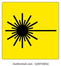 Warning Laser Symbol Sign ,Vector Illustration, Isolate On White Background Label. EPS10