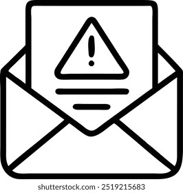 warning letter icon vector file