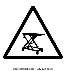 Warning Lifting Hazard Symbol Sign, Vector Illustration, Isolate On White Background Label .EPS10