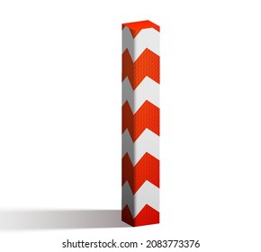 Warning Light Barricade Safety Barrier Construction. Roadblock Traffic Construction. Striped Road Barricade.