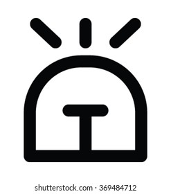 Warning Light Bold Line Vector Icon