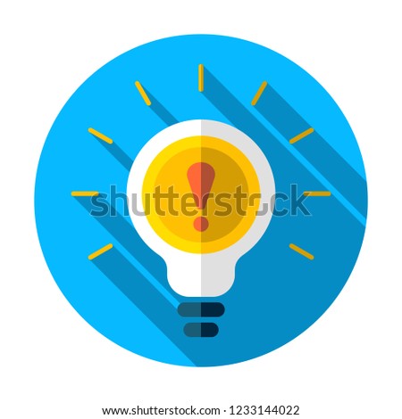Warning light bulb illustration design over a white background. Admire icon