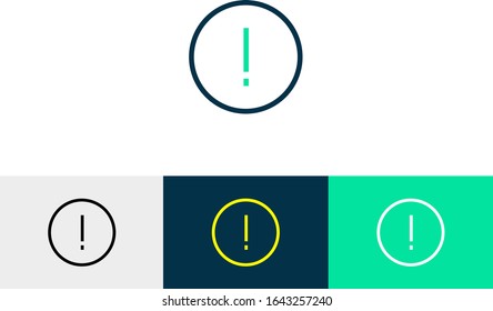 vector de icono de línea de advertencia 