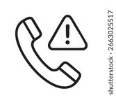 Warning Line Editable Icons Design Vector Illustration Clipart